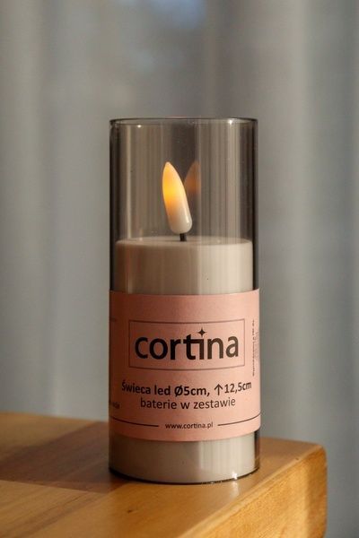 Світлодіодна свічка в стакані Corina 12.5 см. 30211 фото