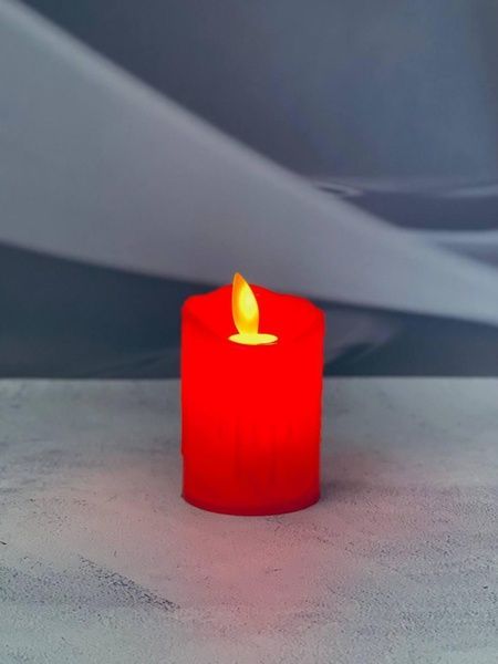 Светодиодная свеча с подвижным огоньком 7.5 см. (Красная) RL-7.5-Red фото
