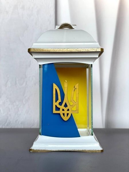 Лампадка 270 Белая с Флагом 270ГербБілий фото